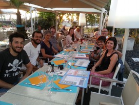 Jantar da delegação brasileira em La Rochelle.