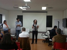 Karen Levy, da Movietrailer, em encontro com associados BRAVI nesta quarta-feira, 23 de julho, em Sâo Paulo.