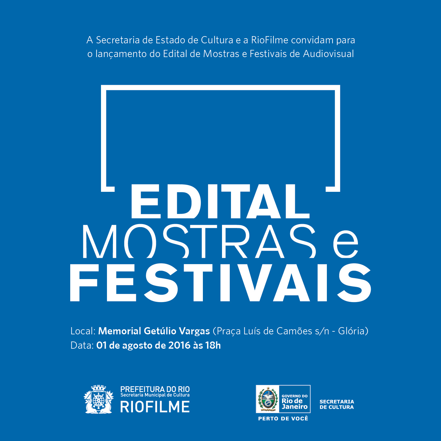 Secretaria de Estado de Cultura do Rio de Janeiro e a RioFilme lançam